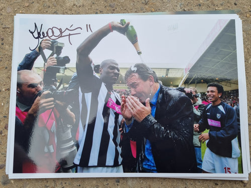 Kevin Campbell signed West Bromwich Albion photo