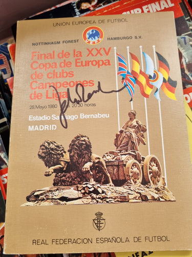 1980 European cup final programme signed by John Robertson