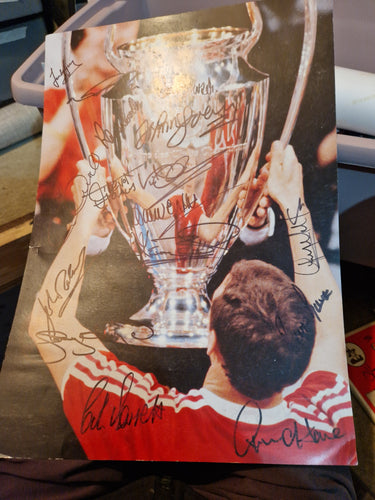 Signed Nottingham Forest European cup photo