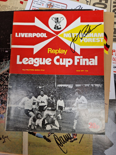 1978 League cup final programme.signed John Robertson