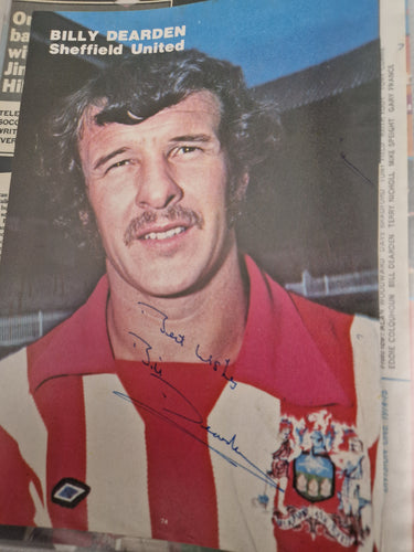 Magazine pullout.signed by Sheffield United Billy Dearden