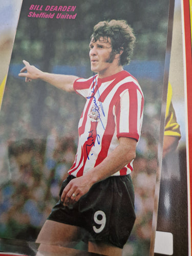 Magazine pullout signed by Sheffield United Billy Dearden