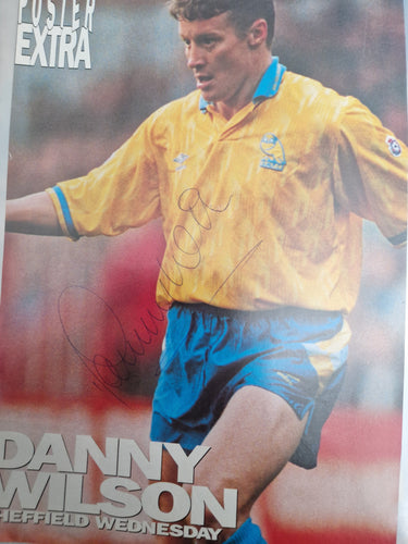 Magazine pullout signed by Danny Wilson Sheffield Wednesday
