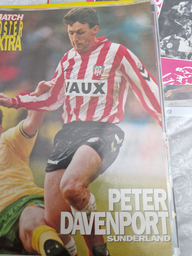 Football magazine  pullout.signed by Peter Davenport