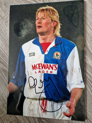 Signed Colin Hendry photo.Blackburn Rovers