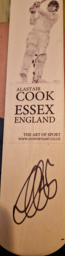 Cricket mini bat.signed by England Alaistair Cook