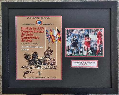 John Robertson signed European cup montage