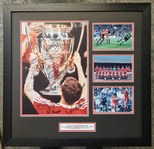 Nottingham Forest signed European cup montage