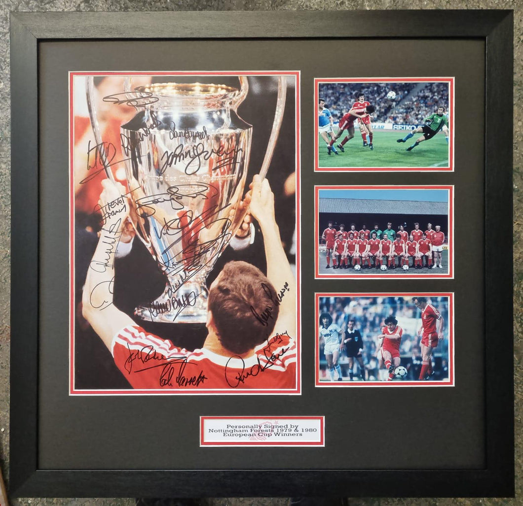 Nottingham Forest signed European cup montage