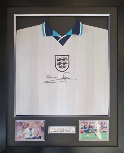 Stuart Pearce signed and framed England shirt