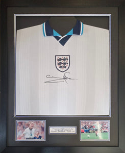 Stuart Pearce signed and framed England shirt