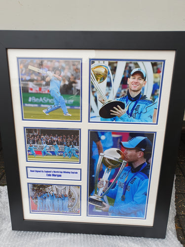 England cricket signed Eoin Morgan montage