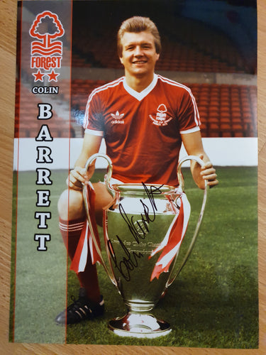 Signed Colin Barrett Nottm Forest