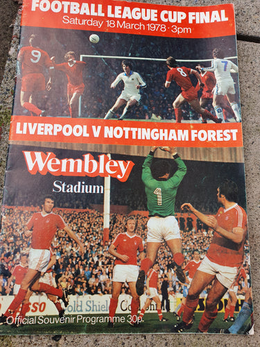 Signed NFFC League cup final programme