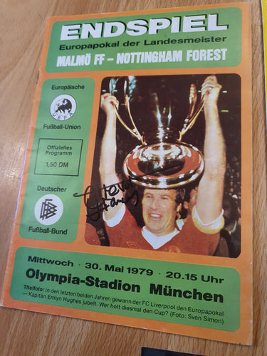 1979 European cup final programme. Signed by Trevor Francis