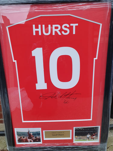 Signed Geoff hurst 1966 shirt