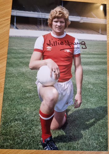 Signed Willie Young Arsenal