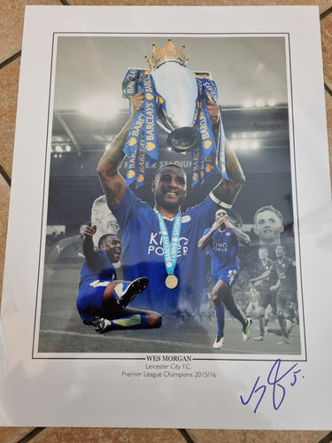 Leicester City Signed Wes Morgan Montage