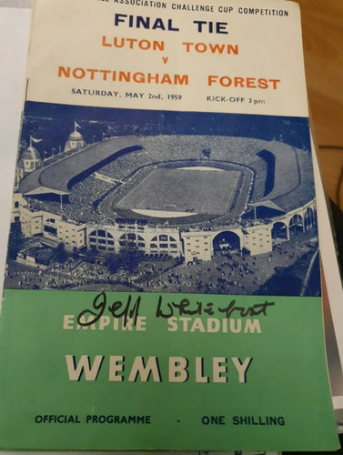 1959 fa cup final signed Jeff Whitefoot