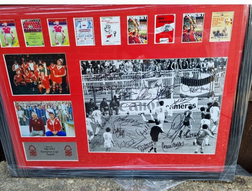 Nottingham Forest 1980 European cup signed montage